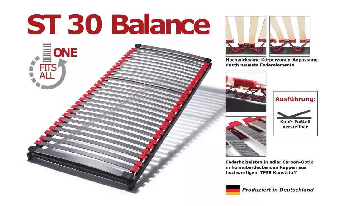 Lattenrost ST30 Balance 90x200 cm- stark reduziert