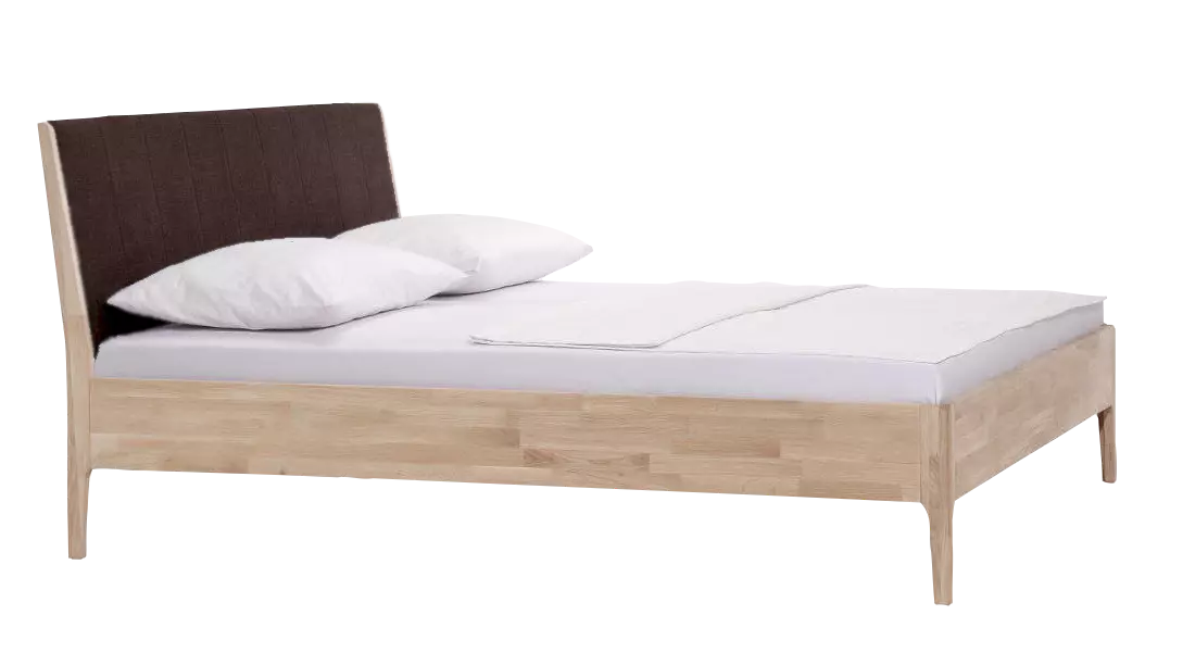 Massivholzbett Pearl - Eiche, weiß geölt | Ausstellungsstück stark reduziert