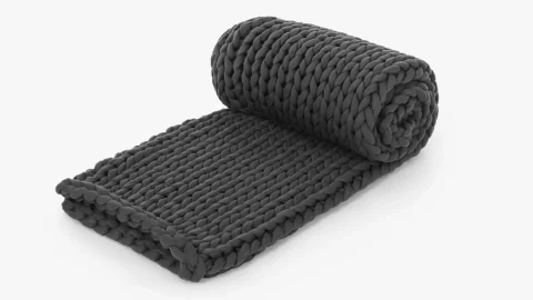 Gewichtsdecke gestrickt dunkelgrau