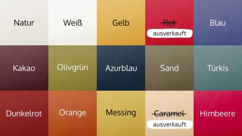 Farbkarte für Spannbettlaken Edel-Biber.