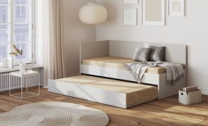 Daybett Corner mit Gästematratze zum ausziehen.